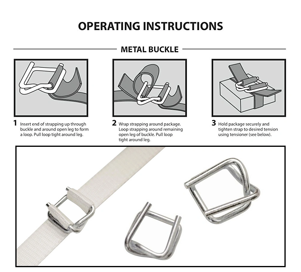 Packaging Material Buckles Galvanized or Phosphated Packing Cord Strapping Buckle